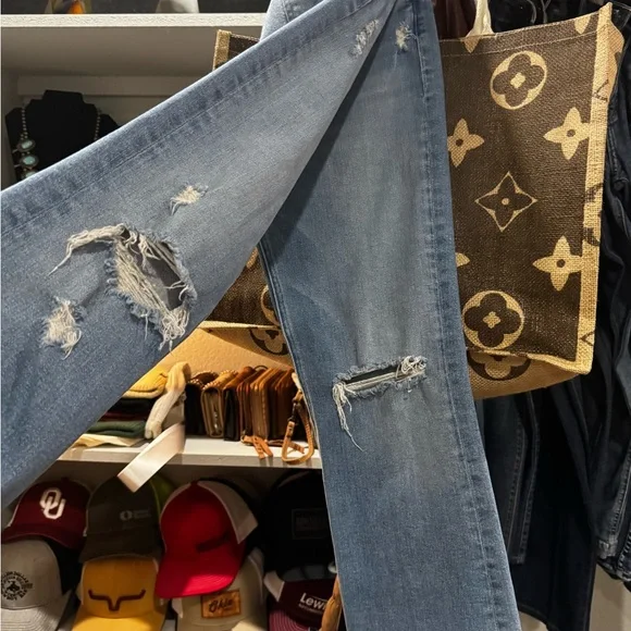 Mother denim,the tripper ankle fray